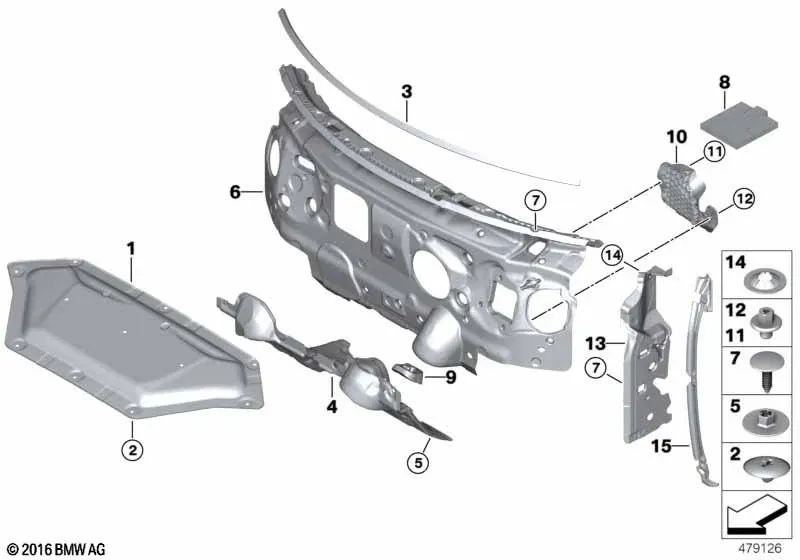 Sellado del marco lateral izquierdo para MINI F60, F60N (OEM 51487375859). Original MINI