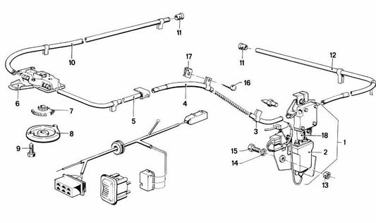 Tubo de escape trasero para BMW E24 (OEM 54121839427). Original BMW