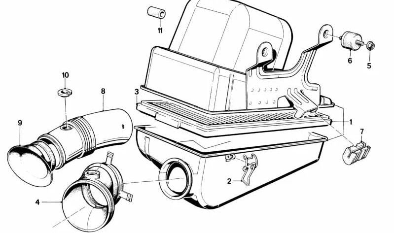 Soporte de goma OEM 13711312328 para BMW E30, E28, E34, E32, Z1. Original BMW.