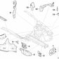 Links -Impact -schockierende Unterstützung für die BMW 3 E46 -Serie (OEM 41118209651). Original BMW