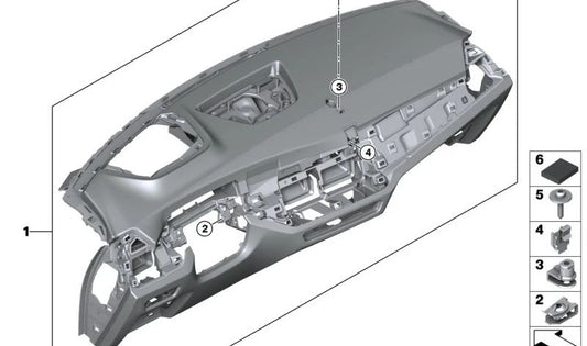 Salpicadero de Cuero para BMW F96N (OEM 51457872937). Original BMW.