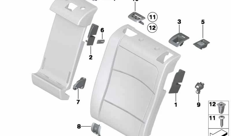 Isofix-Abdeckung für BMW F11 (OEM 52207267098). Original BMW.