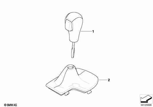 Cubierta del selector de cambios para BMW E63, E64 (OEM 25167557313). Original BMW