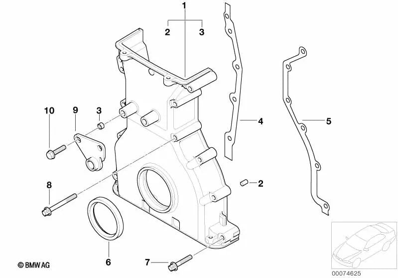 Tornillo para BMW Serie 3 E46, Serie 7 F01, F01N, F02, F02N, Z4 E85, E86, Motorrad R K21, K22, K23, K25, K26, K27, K29, K32, K33 (OEM 07129905521). Original BMW