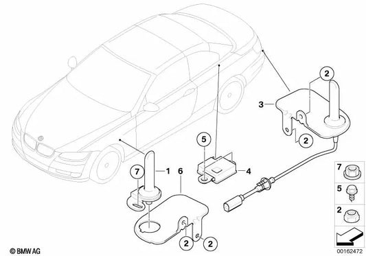 Antena de teléfono para BMW E93, E93N (OEM 65209225182). Original BMW.