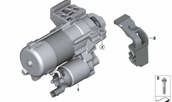 Motor de arranque OEM 12418490093 para BMW G20, G21, G22, G23, G26, G30, G31, G32, G11, G12, G14, G15, G16, G01, G02, G05, G06, G07. Original BMW.