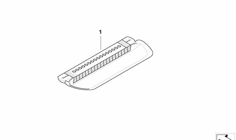 Tercera Luz de Freno para BMW Serie 6 E63 (OEM 63256927567). Original BMW