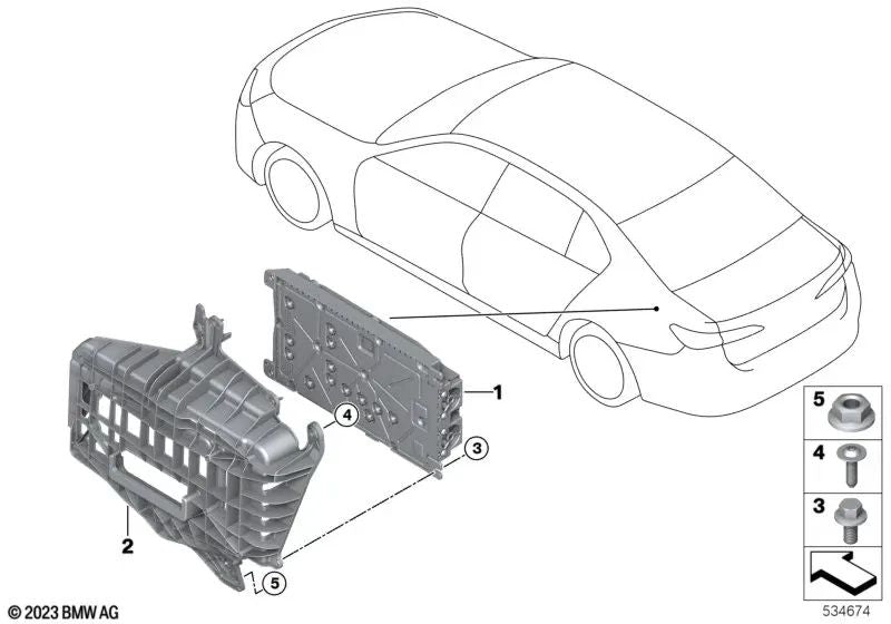 Booster para BMW G70, I20 (OEM 65125A83C48). Original BMW