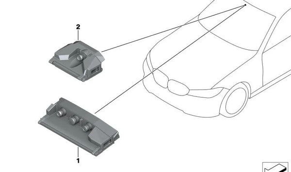 Cámara KAFAS OEM 66515A5C232 para BMW G20, G21, G28, G80, G22, G23, G26, G82, G83, F90, G30, G31, G38, G32, G11, G12, F91, F92, F93, G14, G15, G16, G01, G08, F97, G02, F98, G05, G18, F95, G06, F96, G07. Original BMW.