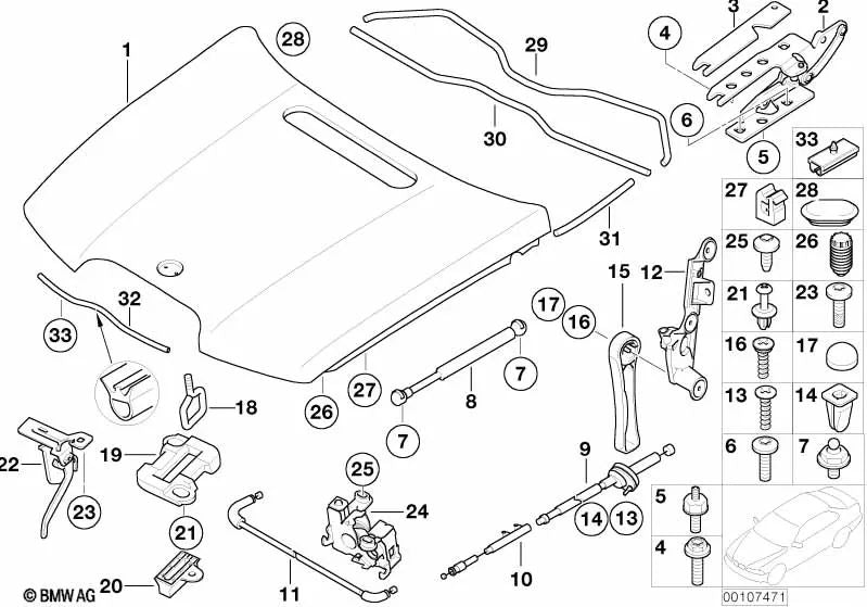 Antirotationssystem für BMW 7er E65, E66 (OEM 51237141051). Original BMW