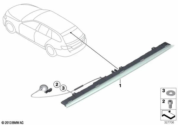 Tercera luz de freno para BMW F11 (OEM 63257203224). Original BMW.