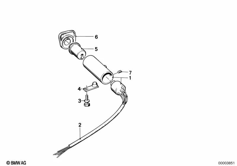 Steering lock for BMW E23 (OEM 32321119244). Original BMW.