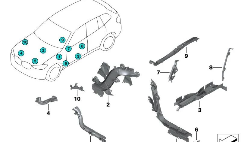 Tampa do cabo EPS para a caixa de endereço OEM 61136802115 para BMW G01, F97, G02, F98. BMW original.