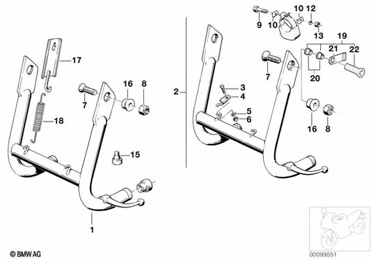 Gancho para BMW R 248 (OEM 46522302042). Original BMW