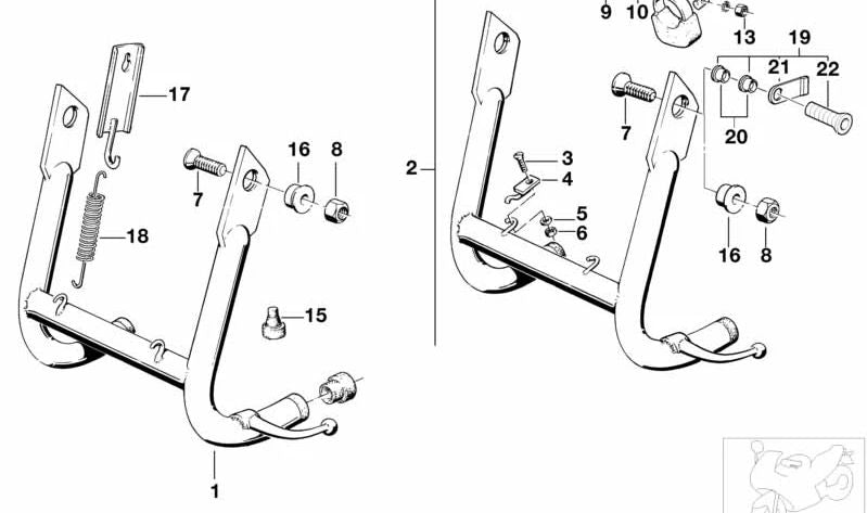 Resorte de tracción para BMW R248 (OEM 46522331805). Original BMW