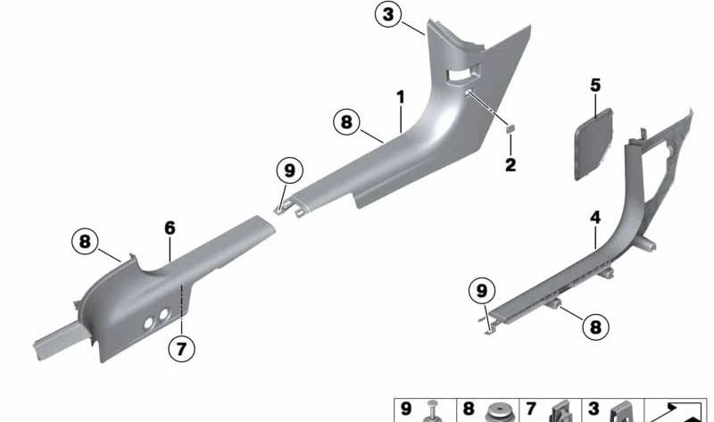 CLIP DO ASSUNTO DE MOLFAÇÃO DE OEM 07147237952 para BMW R60, R61. BMW original.