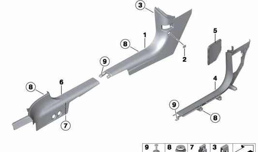 CLIP DO ASSUNTO DE MOLFAÇÃO DE OEM 07147237952 para BMW R60, R61. BMW original.