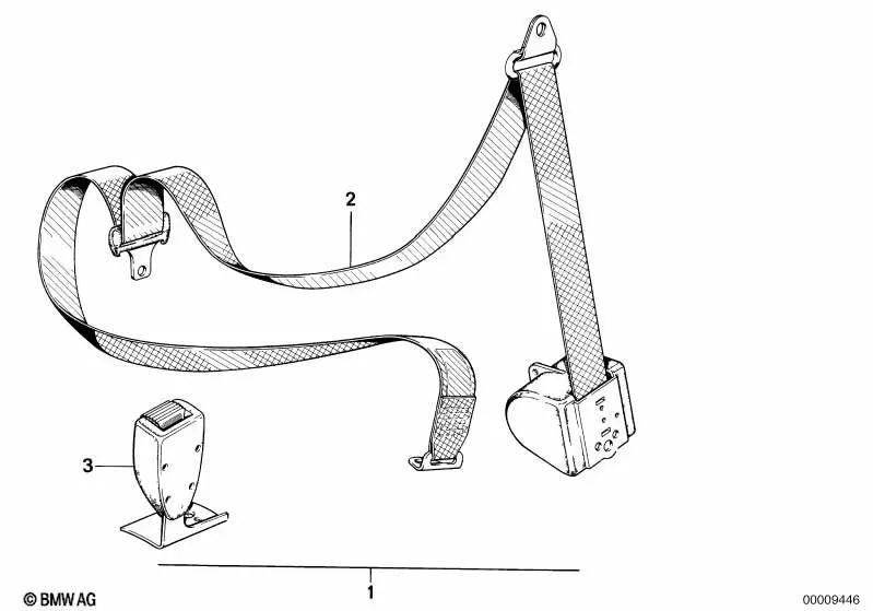 Cerradura trasera derecha para BMW Serie 6 E24 (OEM 72111875232). Original BMW