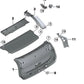 Clip de fijación inferior OEM 51717154239 para BMW (F70, U06, F34, E60, F10, F18, E63, E64, F06, F12, F13, F01, F02, F04, F92, F93, G15, G16, U11, U12, U10, G01, G08, F97, G02, F98, G29, I20, F55, F56, F57, F54, F60, U25). Original BMW.