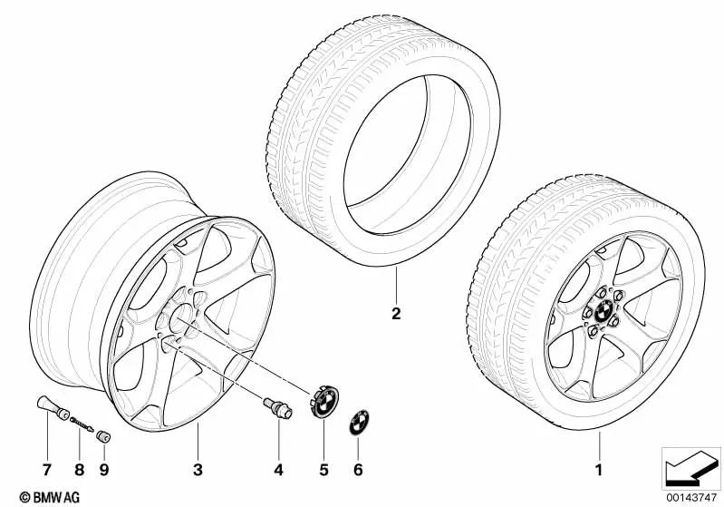 Neumático Bridgestone Dueler H/L 400 RFT para BMW X5 E53, E70 (OEM 36120422444). Original BMW