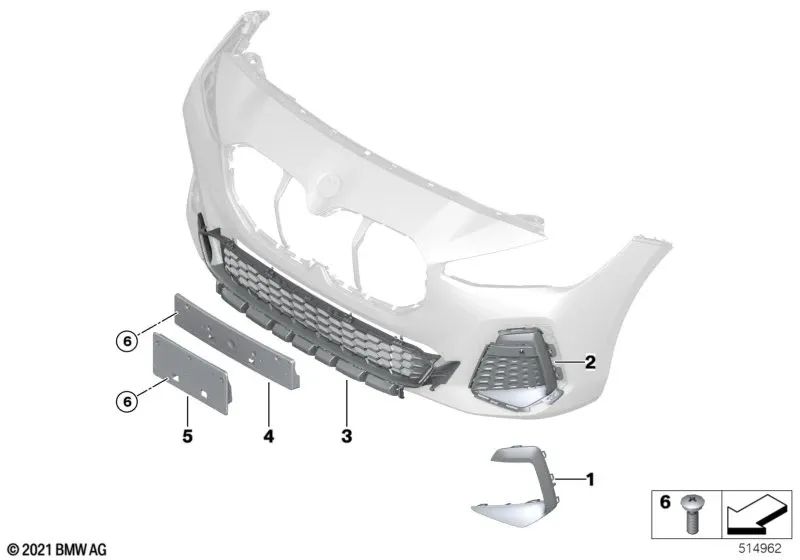 Rejilla lateral izquierda para BMW Serie 2 U06 (OEM 51118080927). Original BMW