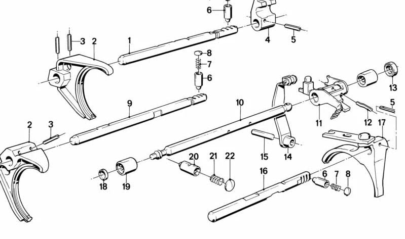 Soporte para BMW E30, E28, E34 (OEM 23311224572). Original BMW