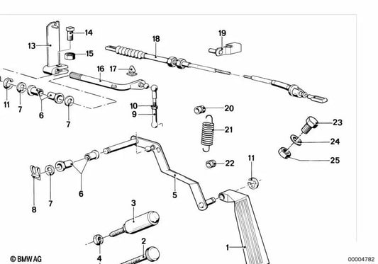 Cable Bowden para BMW Serie 3 E21 (OEM 35411153167). Original BMW