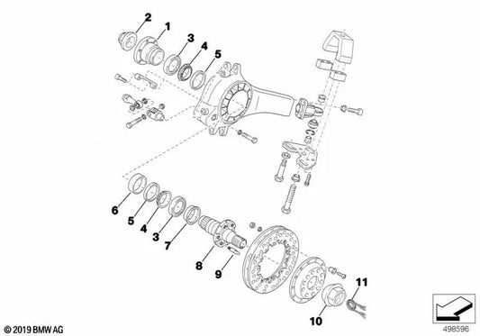 Rear axle for BMW E46, E70, F30, F80 (OEM 33412483952). Original BMW