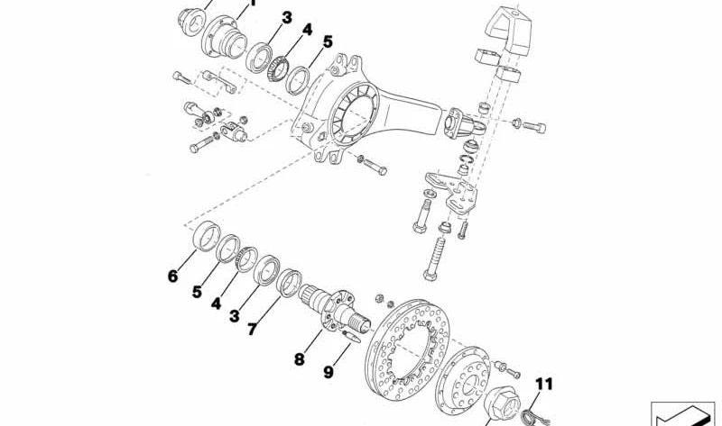 Izquierdo OEM posteriore Shore 33412483951 per BMW F20, F21, F22, F23, F30, F31, F32, F33, F34, F36. BMW originale.