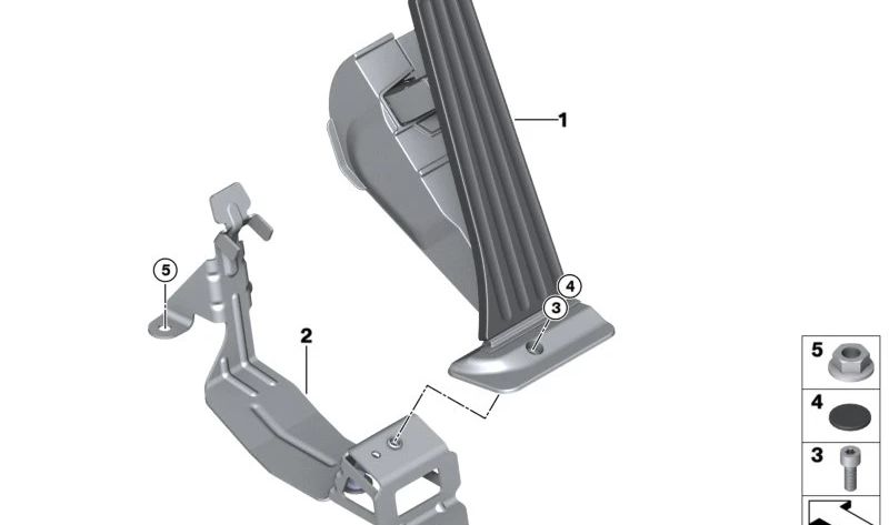 OEM 35426893697 Beschleunigerpedalmodul für BMW IX (i20). Original BMW.