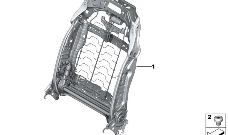 BACK -BACK STRUCTURE OEM 52107299679 for BMW F07, F10, F11, F01, F02, F15, F16. Original BMW.