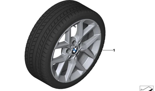 Complete winter tire with original BMW OEM rim 36115A72C36 for BMW 3 Series (G20), 5 Series (G30), 7 Series (G12), X3 (G01) and X5 (G05).