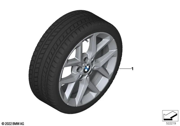 Rueda completa de invierno para BMW X1 U11 (OEM 36115A72C37). Original BMW.