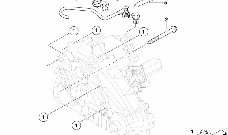 Tubo de ventilación para BMW X5 E70, X6 E71 (OEM 27107556250). Original BMW