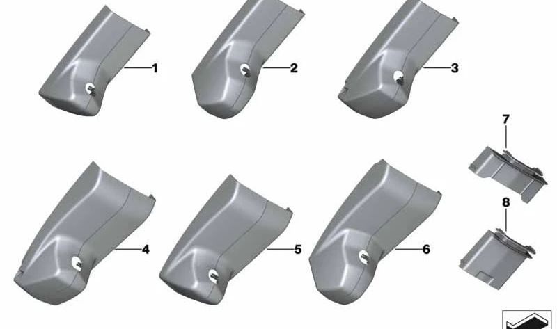 Canal de cables OEM 51169268718 para BMW F07 (Serie 5 GT), F15 (X5), F85 (X5 M), F16 (X6), F86 (X6 M). Original BMW.