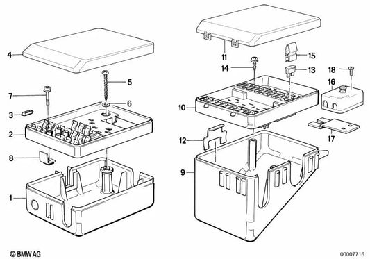 Fuse box for BMW E12, E24, E23 (OEM 61131362264). Original BMW