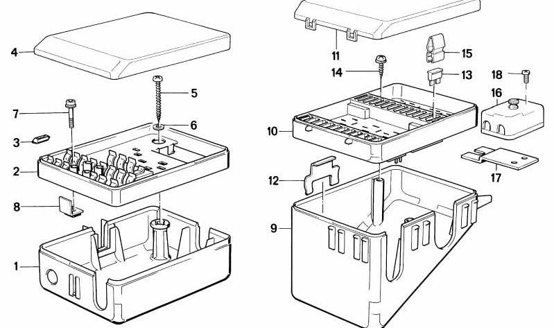 Cable tray for BMW E24 (OEM 61131371169). Original BMW