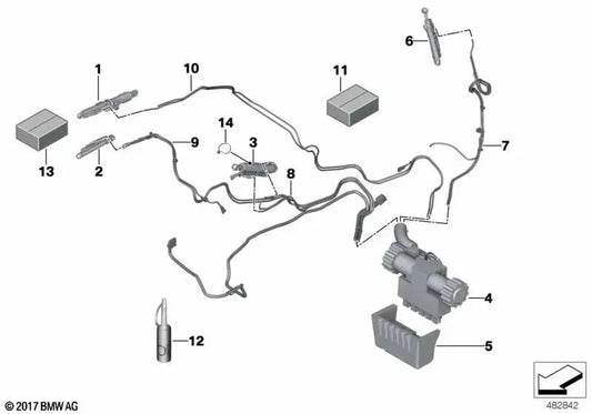 Linker Hydraulikschlauch für BMW 4er F33, F83 (OEM 54377344453). Original BMW