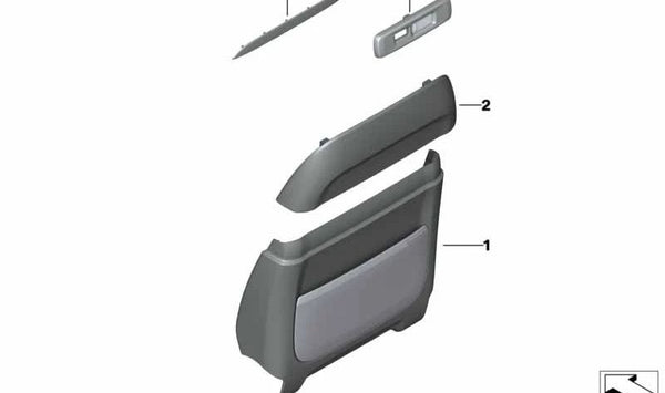 Panel trasero asiento de confort cuero inferior para BMW X7 G07N (OEM 52107884231). Original BMW