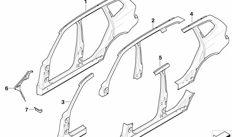 Placa de conexión para BMW X3 E83, E83N (OEM 41213405134). Original BMW