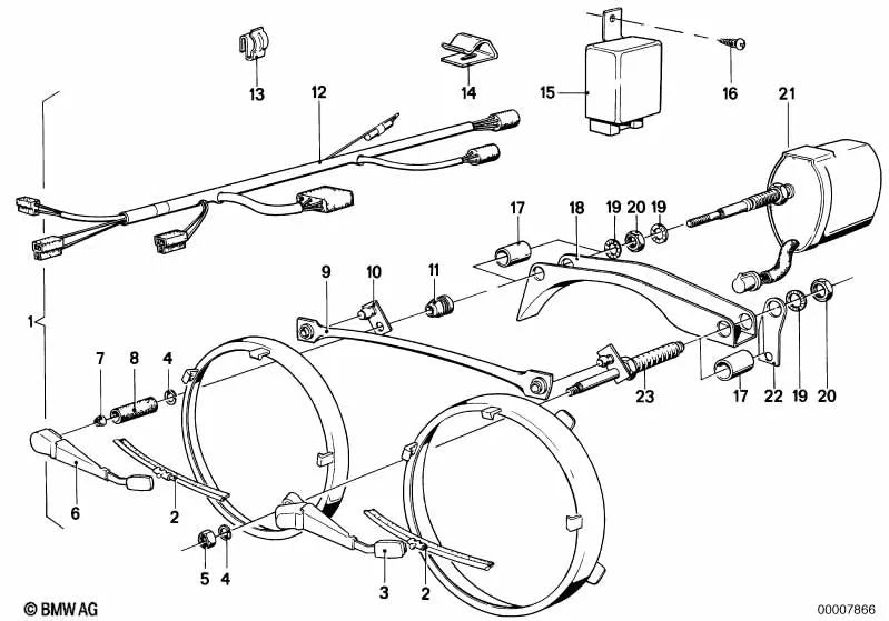 Brazo limpiaparabrisas exterior para BMW Serie 6 E24 (OEM 61631362382). Original BMW