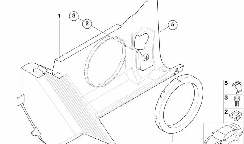 Soporte OEM 51458407070 para BMW E36, Z3. Original BMW.