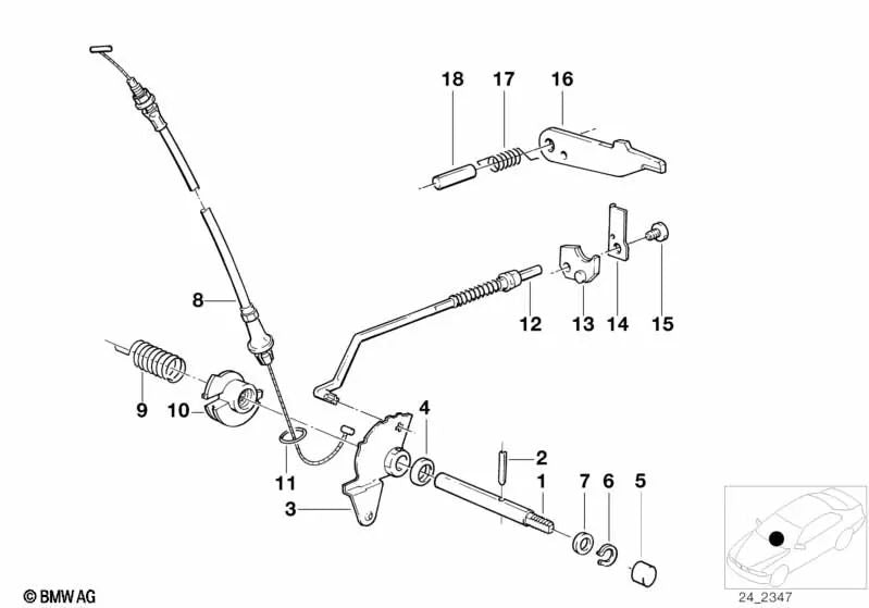 Gasnocken for BMW E30, E12, E28, E34, E24, E23, E32 (OEM 24341207968). Genuine BMW.