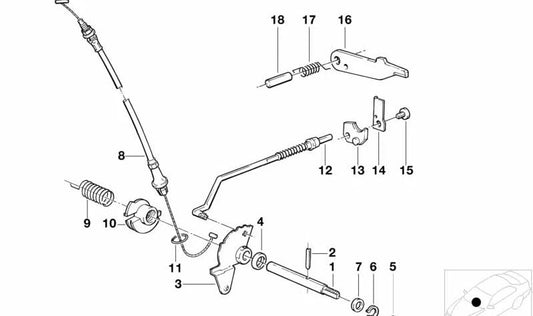 Separador para BMW E30, E34, E32, E31 (OEM 24521217147). Original BMW