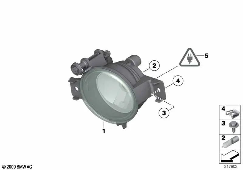 Nebelscheinwerfer luz para BMW X5 E70N (OEM 63177237433). Original BMW