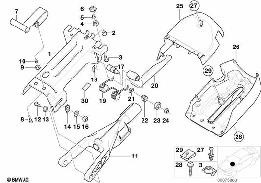 Guía para BMW E39, E38, E53 (OEM 32301094925). Original BMW