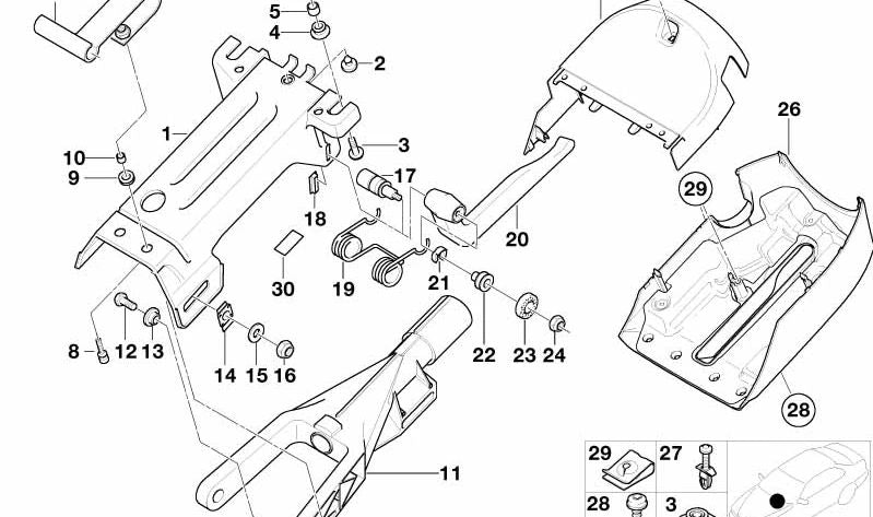 A UPE Cober OEM 32316758854 para BMW E53, E85, E86. BMW original.