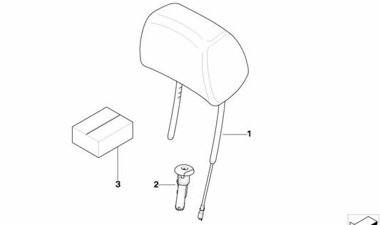 A apoio de cabeça de couro para BMW E90N, E92 (OEM 52108038814). BMW original