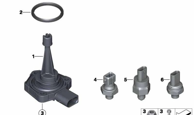 Sensor de presión y temperatura del aceite OEM 12618613333 para BMW F20, F21, F22, F23, F30, F31, F34, F35, F32, F33, F36, F07, F10, F11, F18, E84, F25, F26, F15, F16, E89. Original BMW.