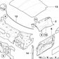 Côté gauche isolant acoustique OEM 51486981423 pour BMW Z4 E85, E86. BMW d'origine.